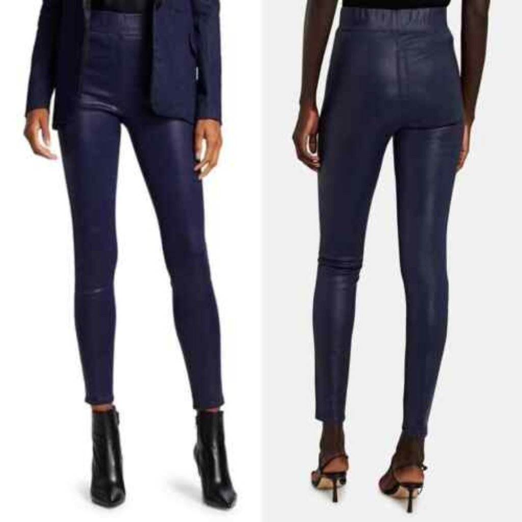 L'agence Rochelle High Rise Pull On Jean In Stargazer Coated Size Small